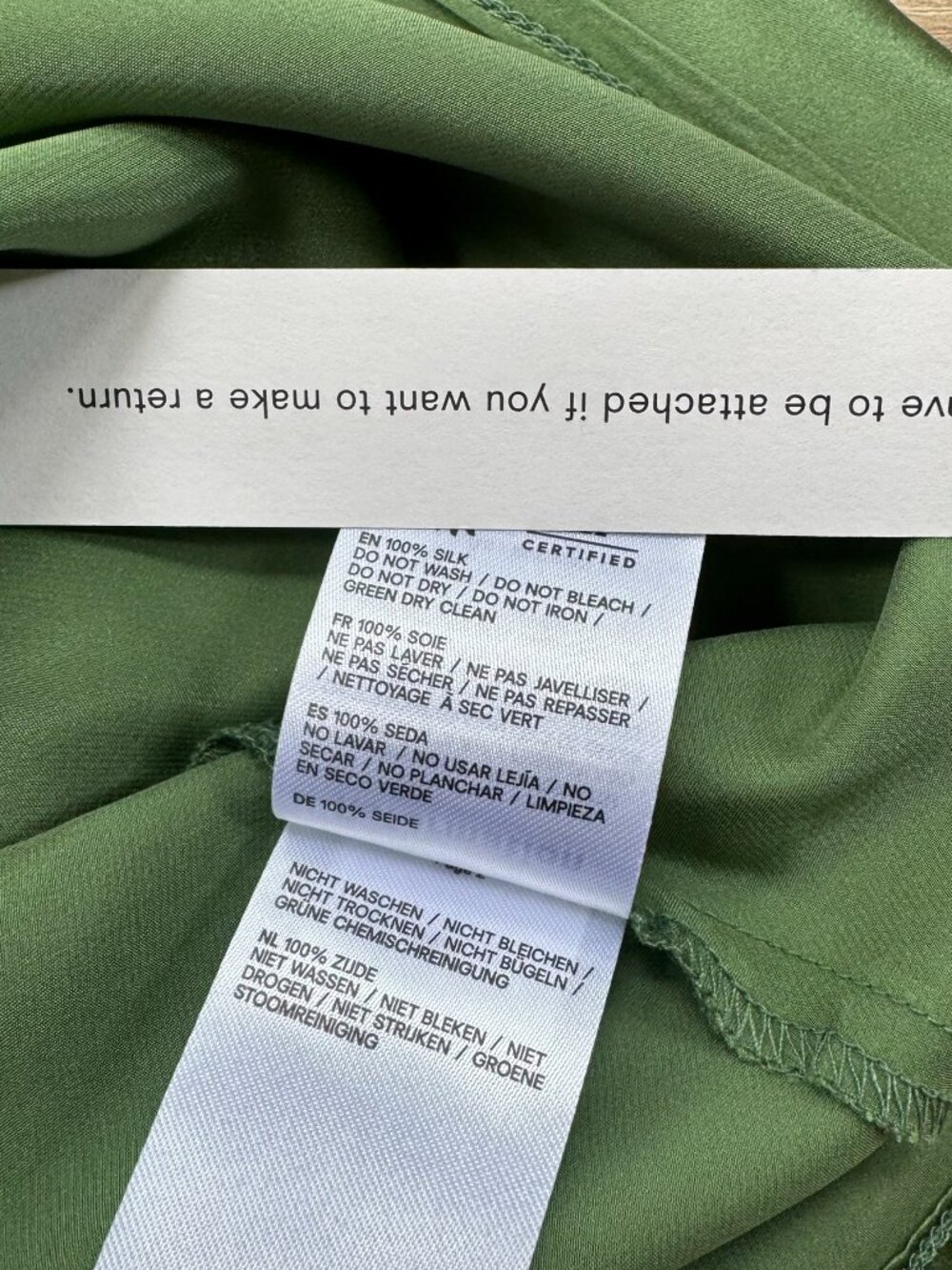 NWT Reformation Layla Silk Skirt Jade Green 6 - Picture 8 of 12